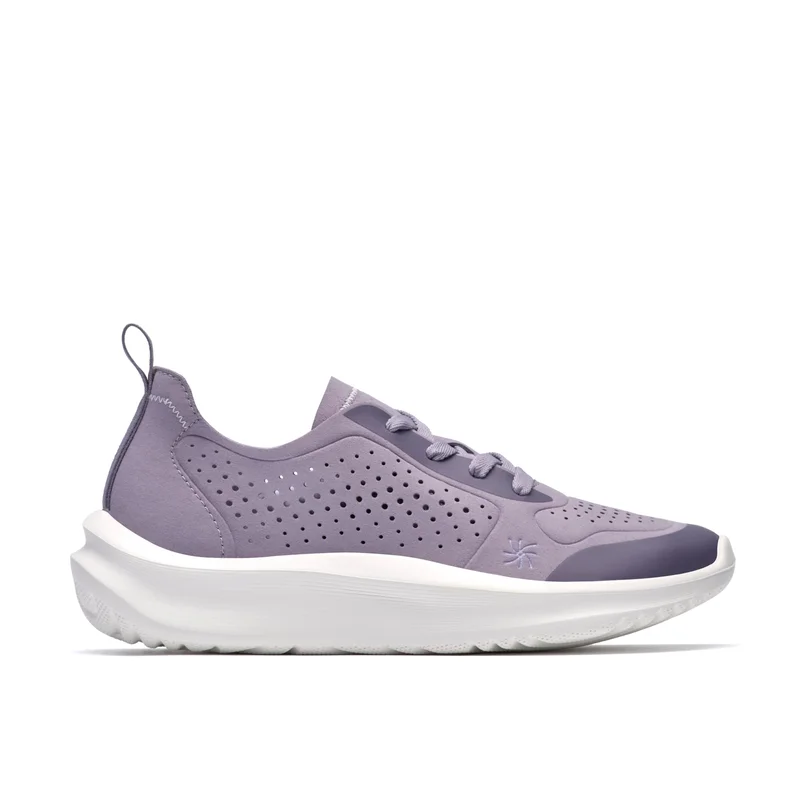 clarks Solevana Tie Purple Grey